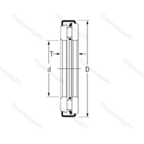 Подшипник игольчатый упорный AXZ 5,5 7 15