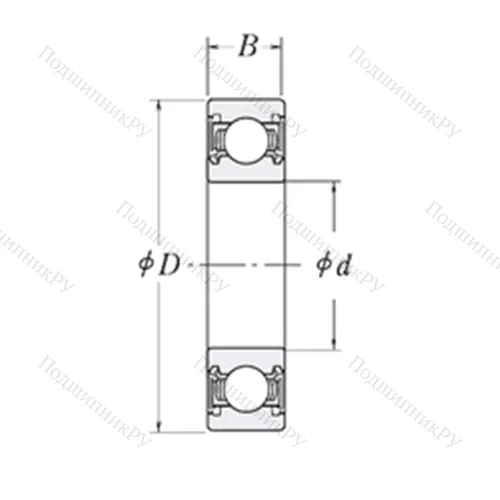 Подшипник шариковый радиальный LJ 1-2RS