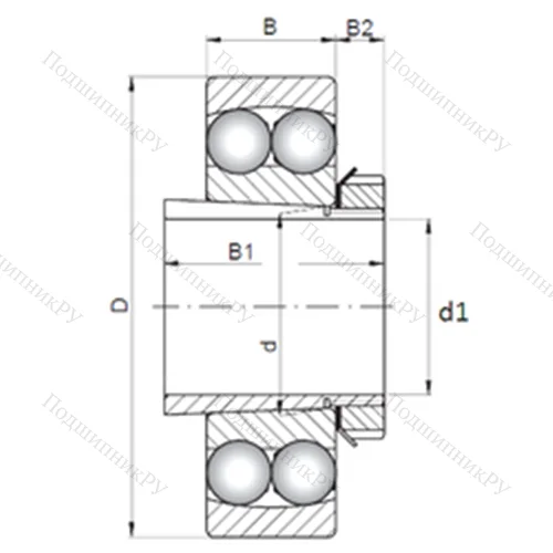 Подшипник шариковый радиальный самоцентрирующийся 1217K+H 217