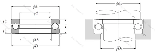 Упорный шариковый подшипник 51320 от производителя  NTN Упорный шариковый подшипник 51320 от производителя  NTN