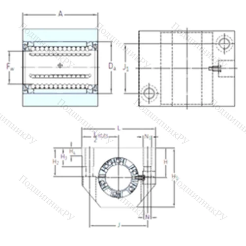Подшипник шариковый линейный LUND 30-2LS