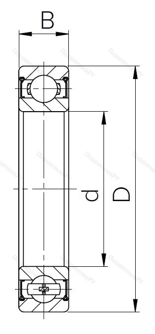 Шариковый однорядный подшипник 80308 (6308 ZZ) в Махачкале