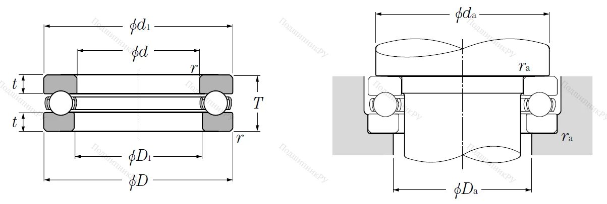 Упорный шариковый подшипник