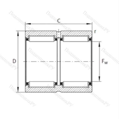 Подшипник игольчатый радиальный RNA 6908-ZW-XL