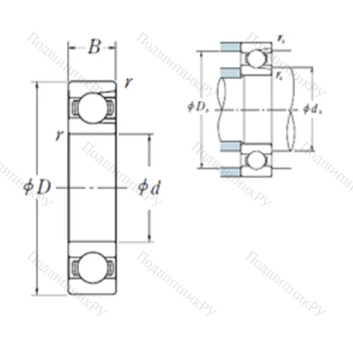 Подшипник шариковый радиальный BL 220