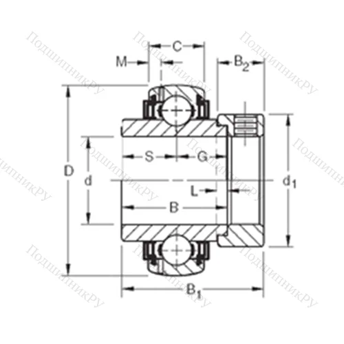 Подшипник шариковый радиальный GN 108KLLB от производителя  TIMKEN Подшипник шариковый радиальный GN 108KLLB от производителя  TIMKEN