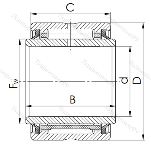 Игольчатый подшипник NA 4902 2RS в Махачкале