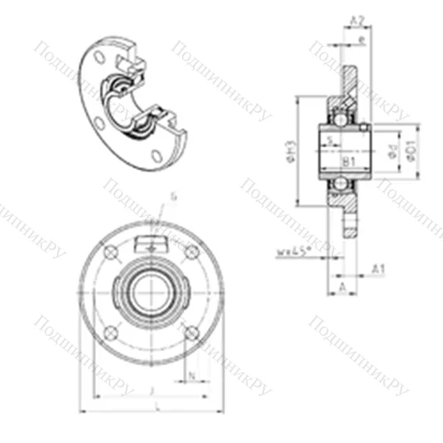 Подшипниковый узел шариковый радиальный