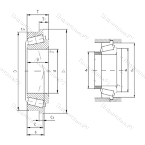 Подшипник роликовый радиально-упорный K-LM 12749/K-LM 12712B от производителя  ZVL Подшипник роликовый радиально-упорный K-LM 12749/K-LM 12712B от производителя  ZVL
