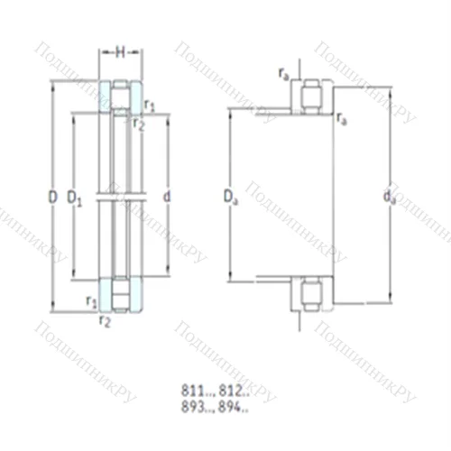 Подшипник роликовый упорный 81132TN от производителя  SKF