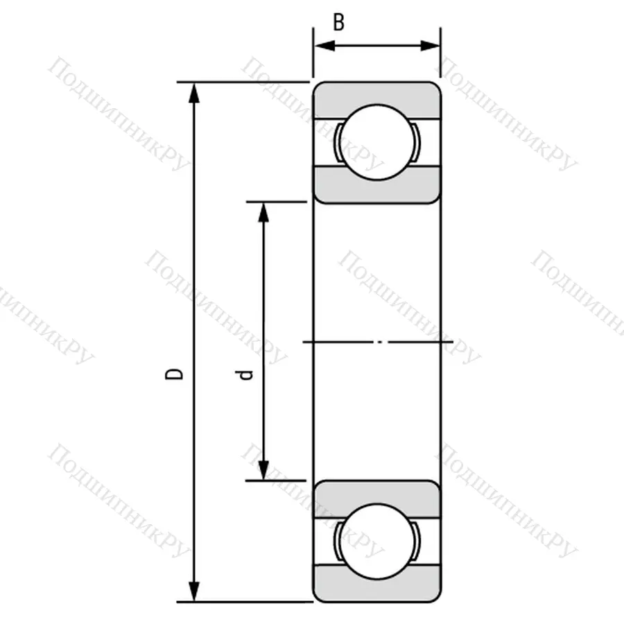 Модификация подшипника 6-317 размер 85x180x41 ГПЗ-4 от производителя  ГПЗ-4