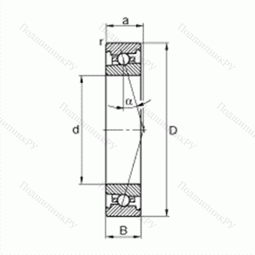 Подшипник шпиндельный HS 71906-C-T-P 4S от производителя  FAG Подшипник шпиндельный HS 71906-C-T-P 4S от производителя  FAG