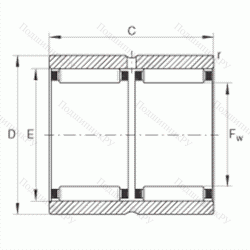 Подшипник роликовый игольчатый RNAO 50X 65X 40-ZW-ASR 1
