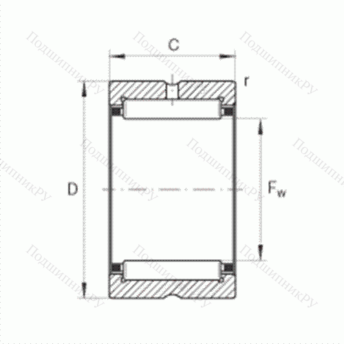 Подшипник роликовый игольчатый NK 20/16