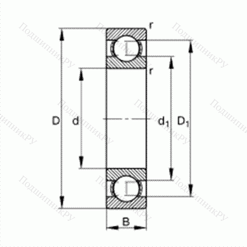 Подшипник шариковый радиальный 16005 от производителя  FAG Подшипник шариковый радиальный 16005 от производителя  FAG