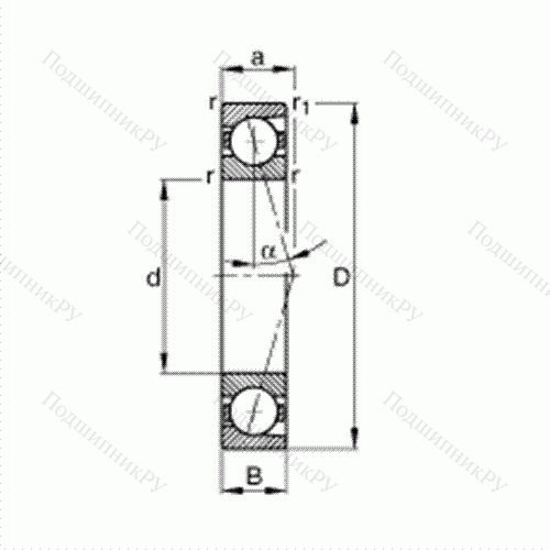 Подшипник шпиндельный B 71906-C-T-P 4S от производителя  FAG Подшипник шпиндельный B 71906-C-T-P 4S от производителя  FAG