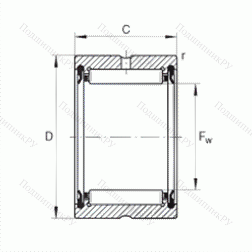 Подшипник роликовый игольчатый RNA 4908-2RSR