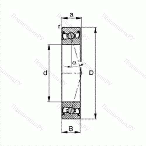 Подшипник шпиндельный HCS 71906-C-T-P 4S от производителя  FAG Подшипник шпиндельный HCS 71906-C-T-P 4S от производителя  FAG