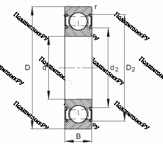 Подшипник 6203-C-2HRS