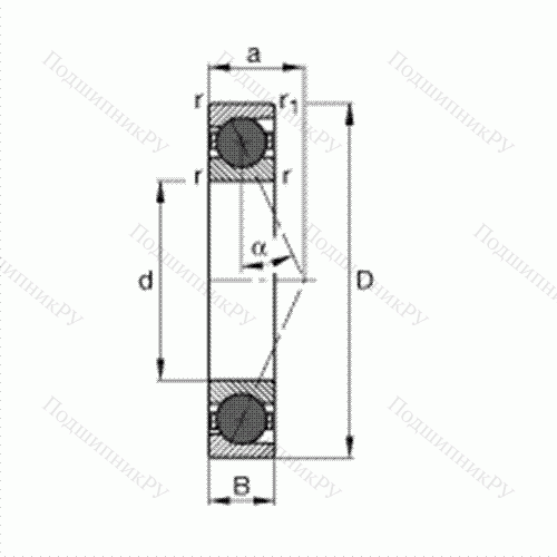 Подшипник шпиндельный HCB 71906-E-T-P 4S от производителя  FAG Подшипник шпиндельный HCB 71906-E-T-P 4S от производителя  FAG