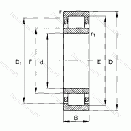 Подшипник роликовый радиальный NU 216-E-TVP 2 от производителя  FAG Подшипник роликовый радиальный NU 216-E-TVP 2 от производителя  FAG