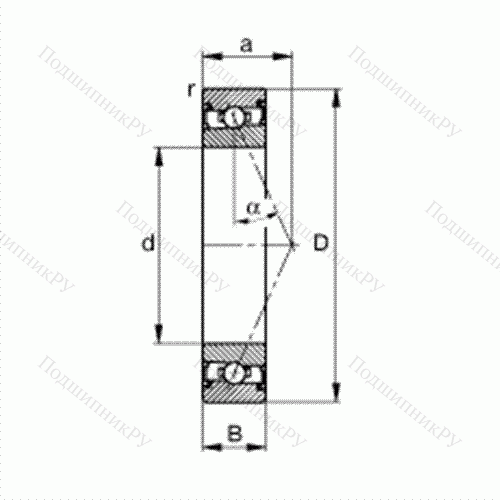 Подшипник шпиндельный HSS 71906-E-T-P 4S от производителя  FAG Подшипник шпиндельный HSS 71906-E-T-P 4S от производителя  FAG